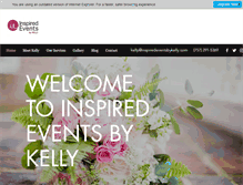 Tablet Screenshot of inspiredeventsbykelly.com